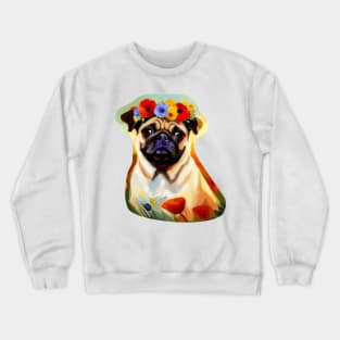 Florence the Flower Pug Crewneck Sweatshirt